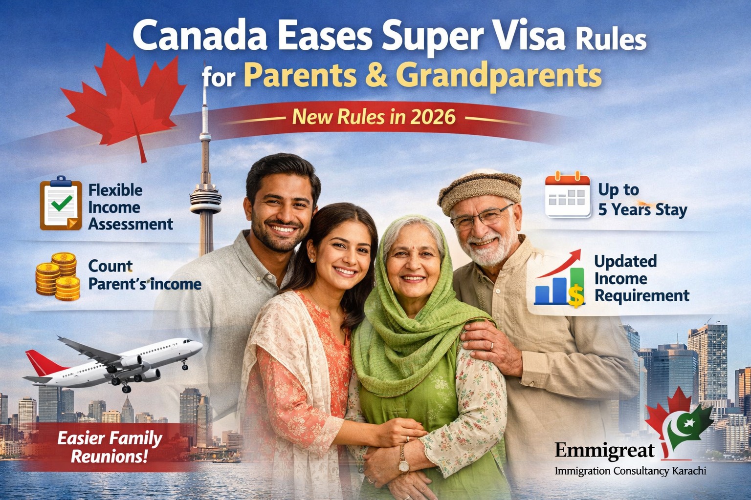 Canada Eases Super Visa Income Requirement for Parents and Grandparents